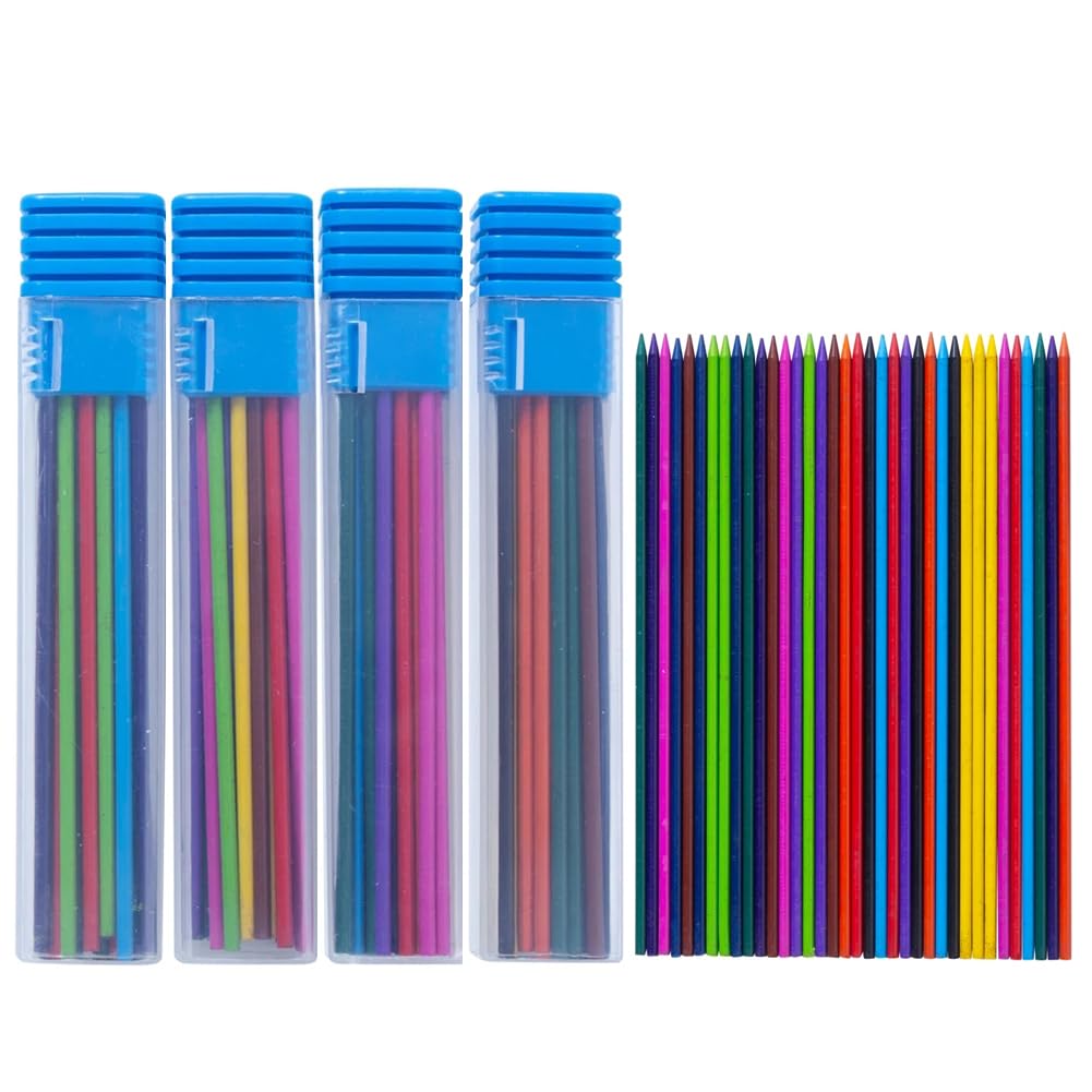 36×4 Box 2.0mm Pencil Leads Mechanical Refills 12Colors Drawing Painting Art Craft Supply Colouring Sketching Pre-sharpened