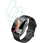 Futanwei for Poounur Smart Watches KW281A Screen Protector 2.01" [3 Pack] HD Clear Soft PET Film [Anti-Fingerprint] [Anti-Scratch] [Bubble Free] Compatible for Poounur KW281A Smart Watch