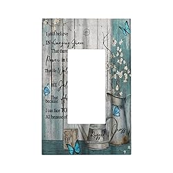 Vintage Teal Butterfly Inspirational Quotes Wood