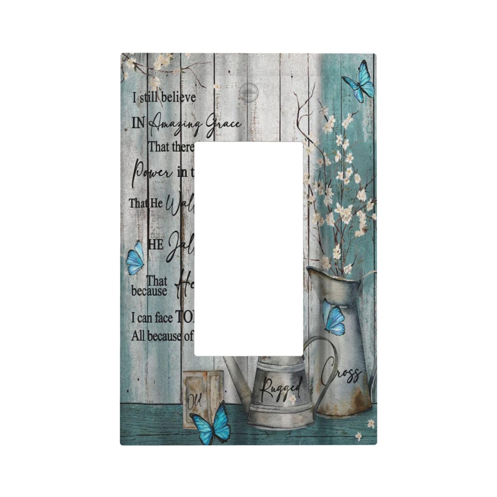 Vintage Teal Butterfly Inspirational Quotes Wood