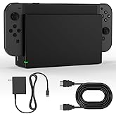Dock Station for Nintendo Switch/Switch OLED, Replacement 3-in-1 TV Dock Set with Original IC Module, AC Charger & High-Speed HDMI Cable for 1080P HD Output(Not Compatible with Sw 2)