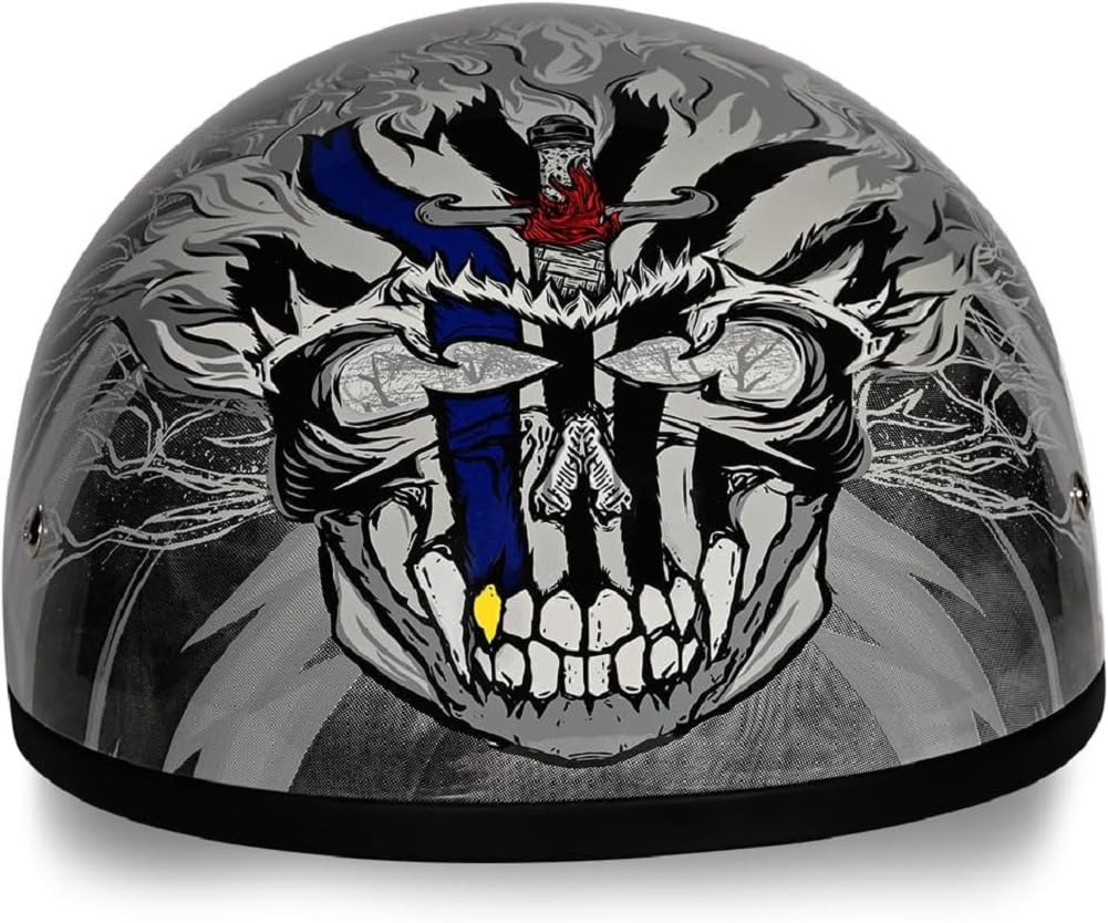 D.O.T. Daytona Skull Helmet- W/Thunder- 2XL Image