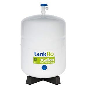 tankRo 3 Gallon RO Expansion Tank – Compact Reverse Osmosis Water Storage Pressure Tank with Free Tank Ball Valve