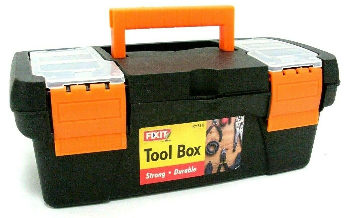 Portable Mini Toolbox Hand Held Carry Storage Lockable Small Tool Box 10"x 5"x5”