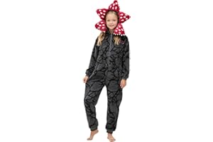 Generic D-Demogorgon Onesie for Kids, Boys Girls Fleece Jumpsuits One Piece Hooded Overalls Christmas Cosplay Costume