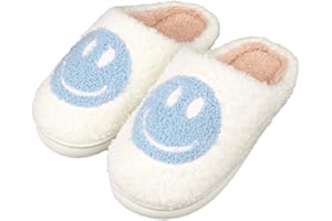 CWODOR Kids Slippers Boys Girls Plush Non-Slip House Slippers Cute Soft Slip-On Shoes For Little Big Kids