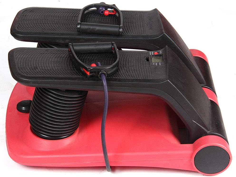 GFEI Adjustable Twist Stepper with Hydraulic Resistance, Large Non-Slip Foot Plates and LCD Monitor,Upgraded Quality Steel, Easy Under Desk Workout,60x50x26cm