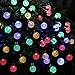 Icicle Solar String Lights Outdoor, 20ft 30 LED Solar Bubble Globe String Lights Fairy Lighting for Indoor/Outdoor, Patio, Lawn, Garden, Wedding, Party, Christmas Decorations (Multi-Color)