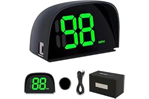 YENBLOW GPS Digital Speedometer for Car MPH Golf Cart Universal HUD Speed Meter with LED Large Font Head Up Display Car Accessories with USB Cable Plug Play for Truck Motor SUV Golf Cart All Vehicles