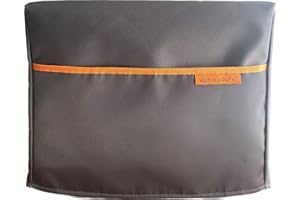 HumminGuru Premium Dust Cover with Front Pocket for HG01 & NOVA Ultrasonic Vinyl Record Cleaner- Store 7”/10” Record Adapters & Vinyl Record Cleaning Kit (Grey)