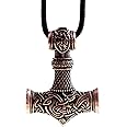 LANGHONG Norse Viking Thor Hammer Necklace Mjolnir Necklace for Men Talisman Jewelry