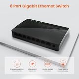 Tenda SG108 8 Port Gigabit Network Switch Ethernet Plug Play Desktop Wall Mount view 2