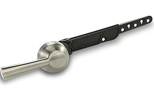 Korky Strong Arm Metal Toilet Handle and Lever - Universal to Fit Front, Angled, Side, Left, and Right Mount Toilets - Brushed Nickel, Simple Style, 6074BP