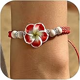 KummerSaprk Cute Flower Bracelet Adjustable Handmade Beach Bracelets Summer Beach Vacation Outfits Accessories for Women Daily Accessories