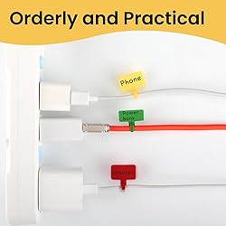 TidyTie Cable Marker Tie Tags, 204Pcs Self-Locking
