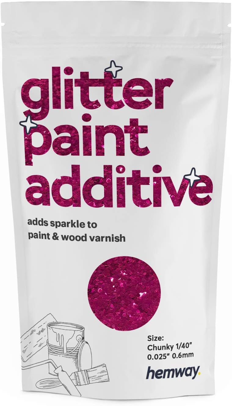 Hemway Glitter Paint Additive Chunky 1/40" 0.6mm Emulsion/Acrylic Water