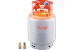 VEVOR Refrigerant Recovery Reclaim 30lb Cylinder Tank 400 PSI Liquid Rated Y Valve
