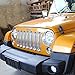 DIYTuning Chrome Plated ABS Headlight Bezels for Jeep Wrangler JK JKU Unlimited Rubicon Sahara X Off Road Sport Exterior Accessories Parts 2007 2008 2009 2010 2011 2012 2013 2014 2015 2016 2017