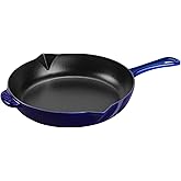 Staub Cast Iron 10-inch Fry Pan - Dark Blue, Made in France