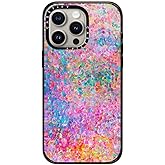 CASETiFY Impact Case for iPhone 15 Pro Max [4X Military Grade Drop Tested / 8.2ft Drop Protection/Compatible with Magsafe] - Paint Prints - My Neon Summer by Ingrid Ching - Clear Black
