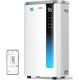 DREO Energy Star 2025 Smart Dehumidifier for Basement, 1.85 Gal Water Tank | 75 Pints, Quiet 41dB, for Home &amp; Large Room up to 4500 Sq Ft, Drain Hose Included, Auto Humidity Control, 3 Fan Speeds, Timer