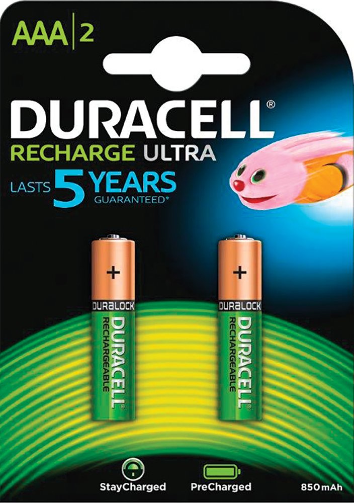 Duracell Ultra 5003447 AAA Rechargeable Batteries 900 mAh (Pack of 2