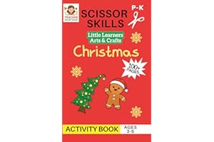 Scissor Skills Holiday Little Learners Stocking Edition Cutting Activity Book: Cutting Practice for Pre K, Preschool, Kinderg