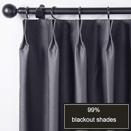 Amazon De Blackout Noise Cancelling Vorhange 99 Blackout Shades Tulle Fenstervorhange Grau