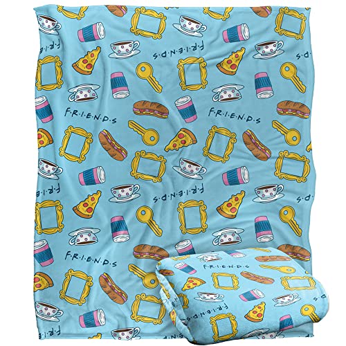 FRIENDS Food Pattern Officially Licensed Silky Touch Super Soft Throw Blanket 152 x 127 cm