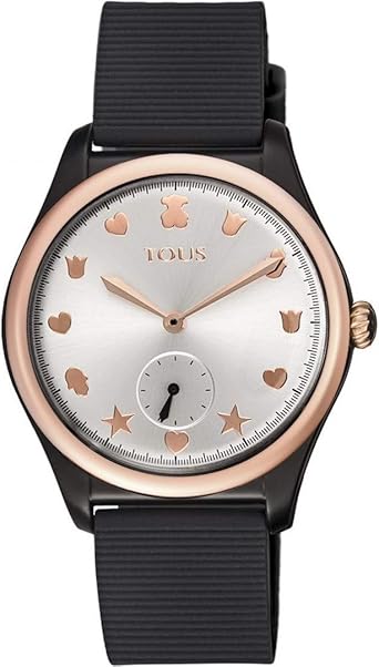 Reloj Tous 900350085 Free Fresh de Acero IP Rosado y policarbonato con Correa de Silicona Negra