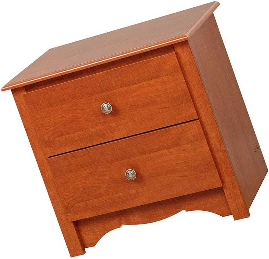 Amazon Com Dorm Nightstand Wood Bedside Night End Table Cherry With 2 Drawers Chest Storage Organizer Small Low Classic Ferniture For Bedroom Living Room Office Kids Room E Book By Jn Widetrade Kitchen