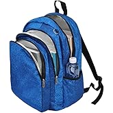 NGIL Glitter Performance Large Canvas Sports Backpack, Dance Backpack, Gymnastics, Cheerleader Essential Backpacks (Glitter-Royal)