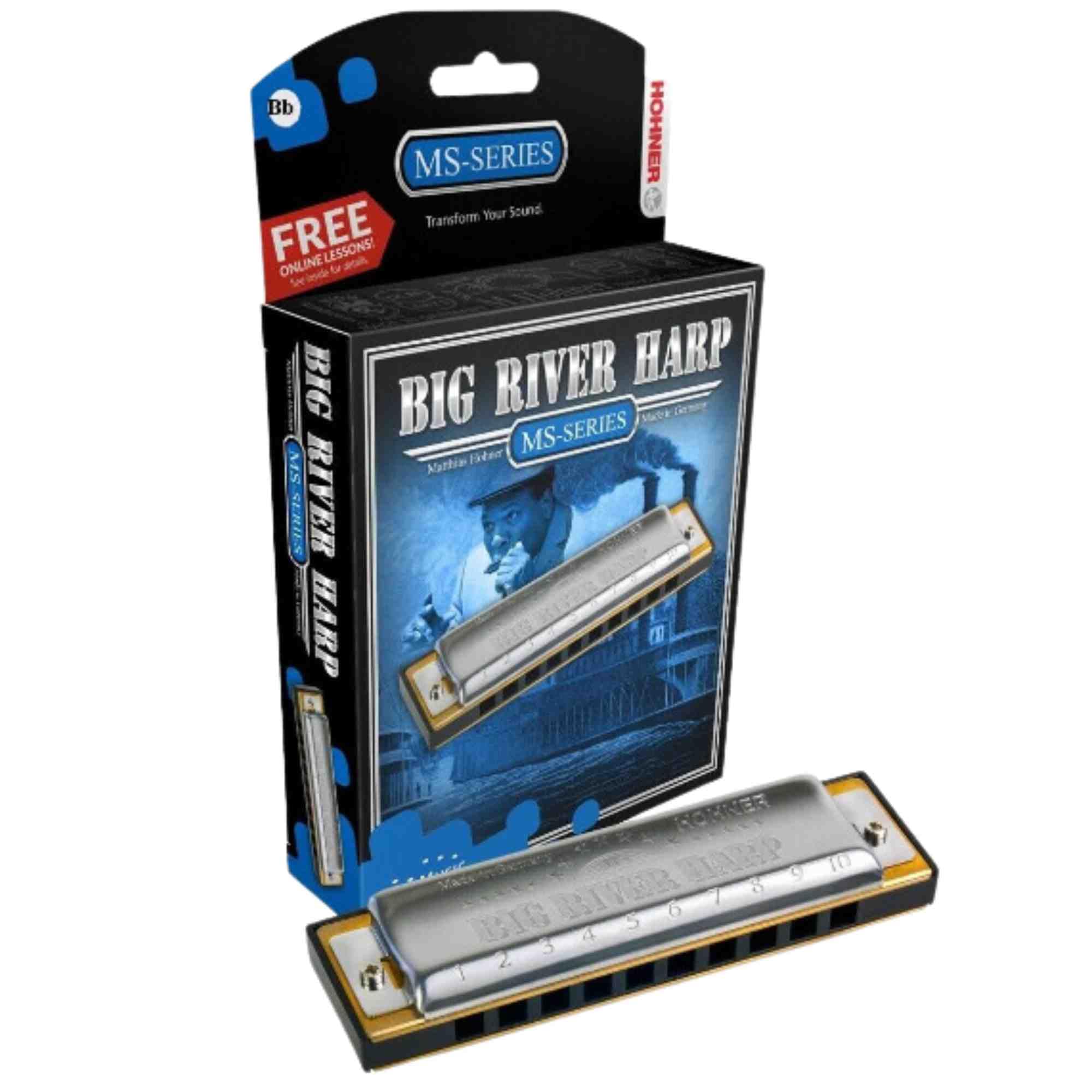 Hohner M590116 Big River - Key of Bb, Chrome
