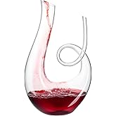 PARACITY 1200ml/40oz Art Series Swan Swirl Wine Decanter, Hand Blown Lead-Free Crystal Glass Red Wine Decanter with Aerator for Women and Men, Wine Gifts for Christmas, Birthdays