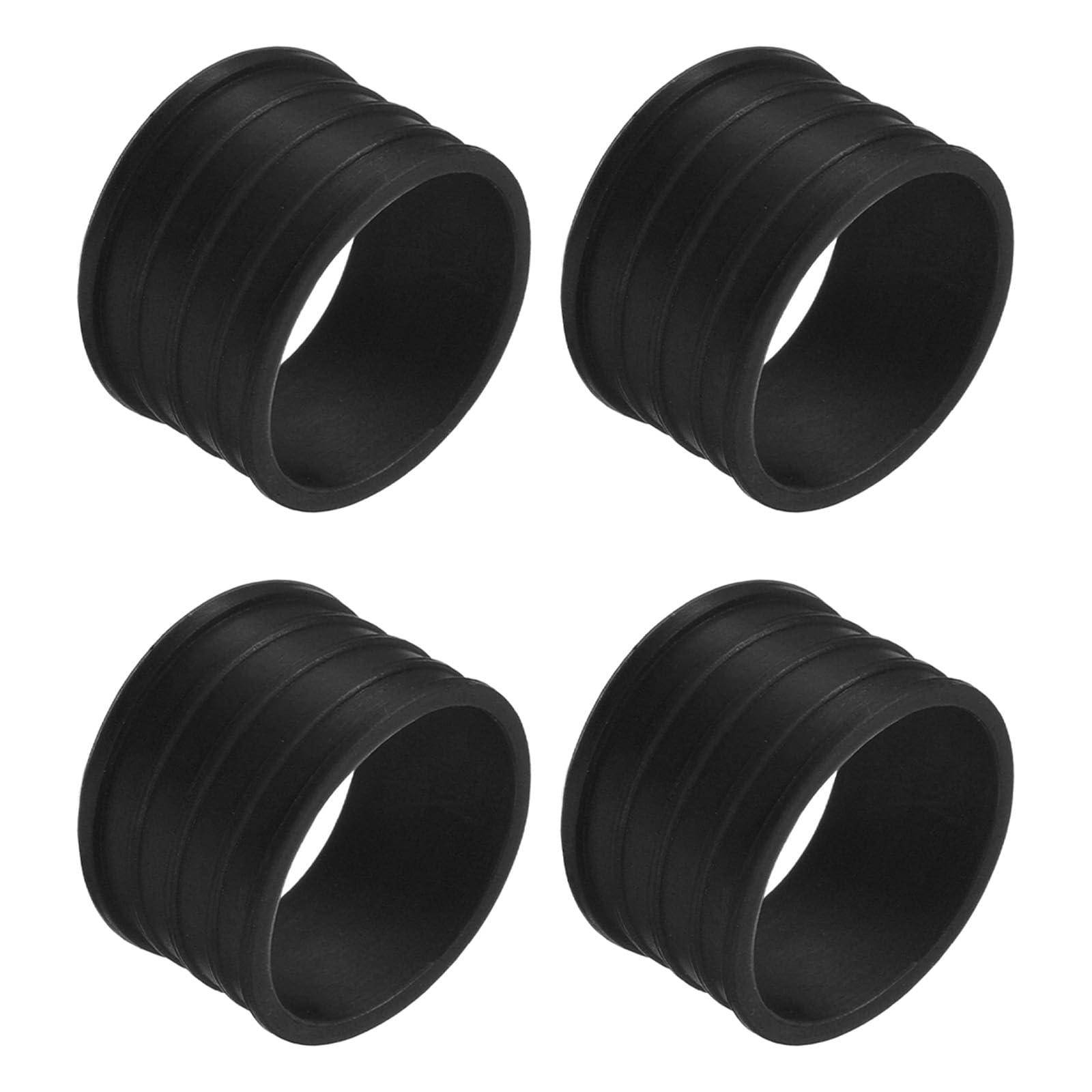 M METERXITY 4 Pack Badminton Racket Handle Grip Ring - Rubber Anti-Slip Fix Ring Grip Band, Apply to Badminton Tennis Rackets/Handles (Black)