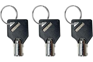 KLIVYA Elevator Key, FEO-K1 Fire Service Key Recall Reset Keys,Copper,Black/Silver,Pack of 3