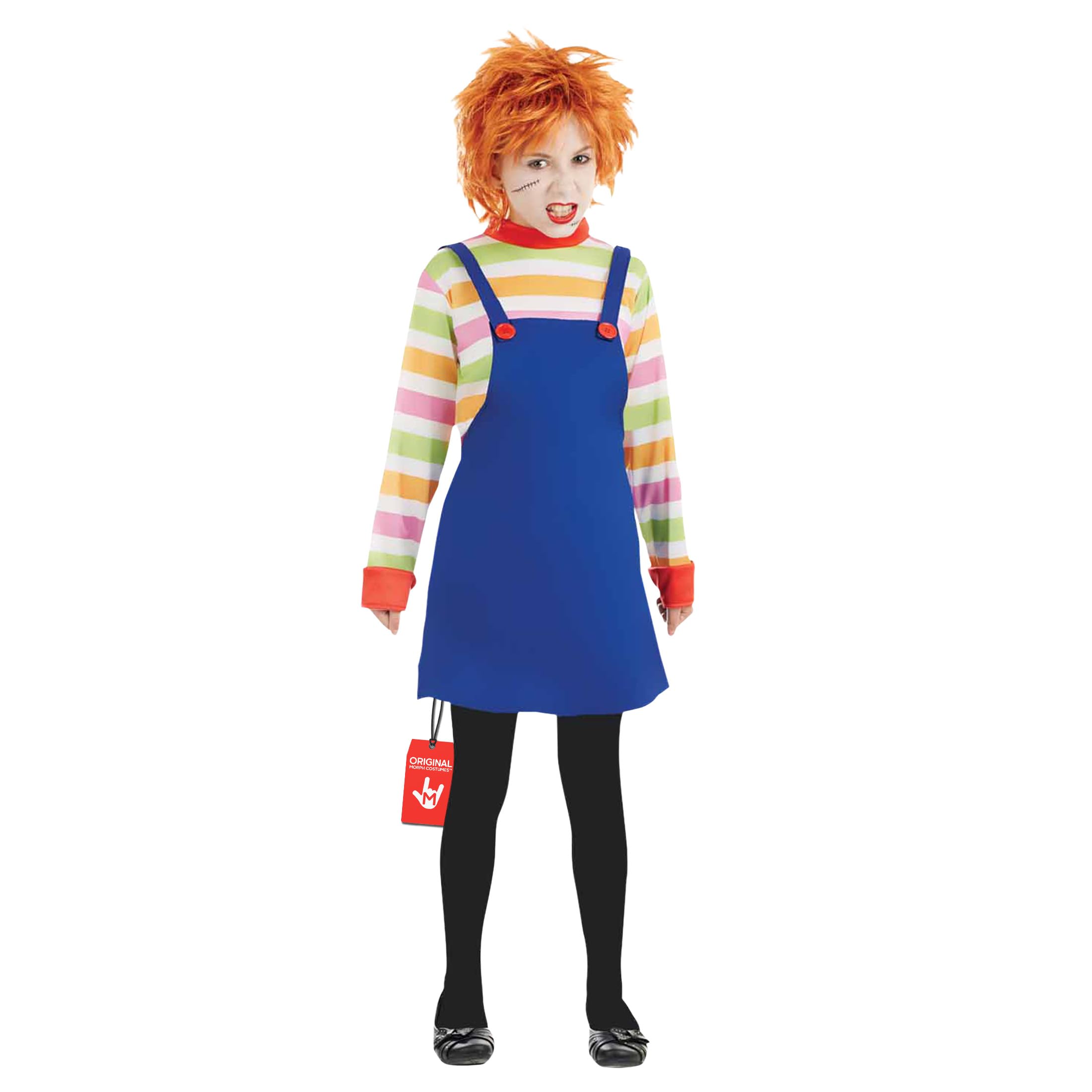 Fun Shack Girls Scary Doll Costume Kids Possessed Creepy Doll Halloween Costume Kids Girl Child Medium