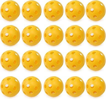 20 x Amarilla Bola Pelota Perforada Hueco de Práctica para ...