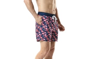 TSLA Men's Swim Trunks, Quick Dry Beach Swimming Board Shorts, Bathing Suits with Inner Mesh Lining and Pockets
