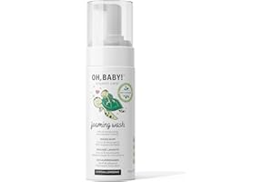 Oh, Baby! Baby Organic Foaming Wash, Soft Foam Cleanse for Delicate Skin, Pre- and Probiotics, Calms & Comforts, Vegan Baby W
