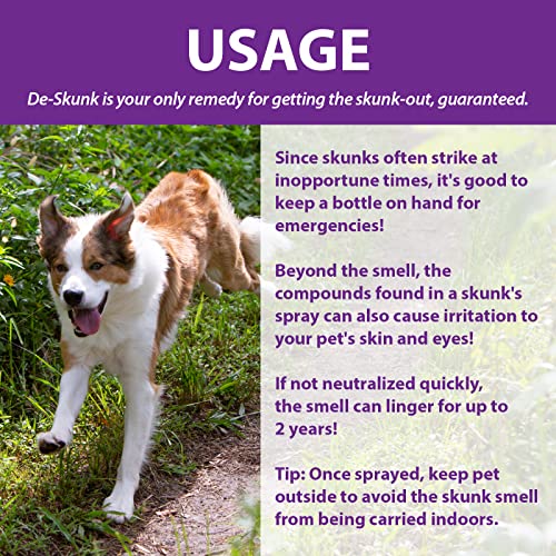 DeSkunk Odor Destroying Shampoo for Dogs, 32 oz. Formulated with