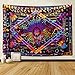 BLEUM CADE Tie Dye Purple Burning Sun Tapestry Psychedelic Celestial Sun Moon Planet Bohemian Tapestry Wall Hanging Mandala Boho Hippie Tapestry