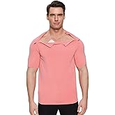 Landofgenie Chemo Port Shirts for Men Post Shoulder Surgery Recovery Shirts Zippers Off Chemotherapy Adaptive Clothing