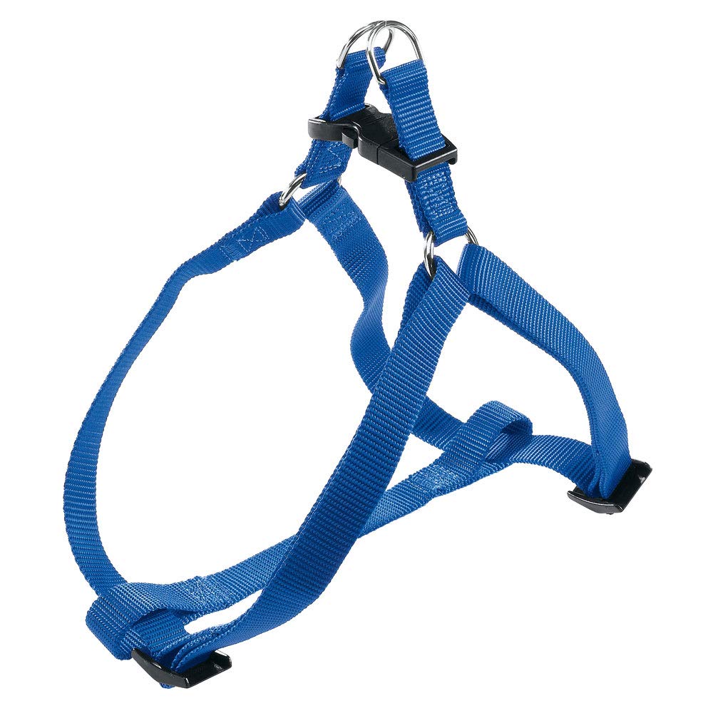 Ferplast Dog Harness Medium EASY M, Adjustable Dog Harness, Easy to Wear, 45-63 cm. Blue