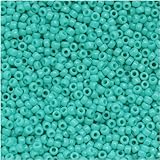 Toho Round Seed Beads 15/0 #55 'Opaque Turquoise' 8 Gram Tube