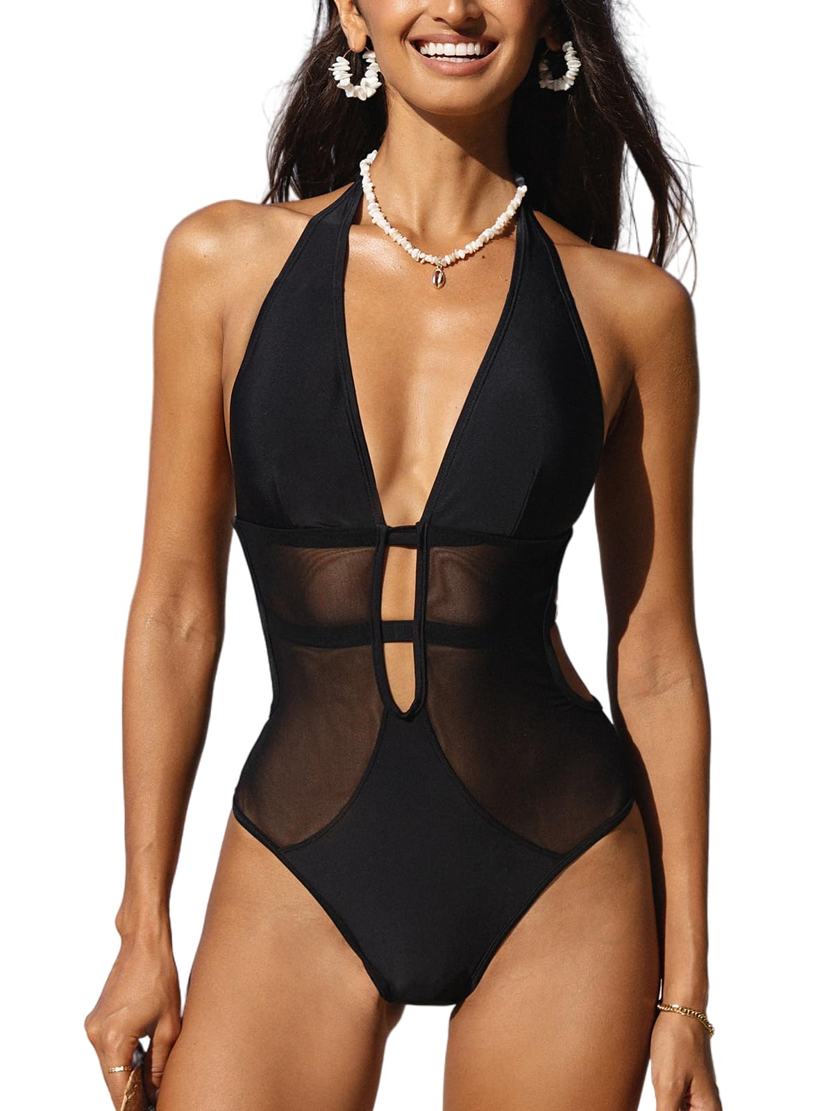 CUPSHE Women's One Piece Swimsuit Bathing Suit Deep