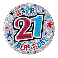 Simon Elvin 21st Birthday Giant Badge (One Size) (Blue)