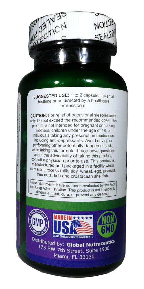 Amazon.com: Sleep Well, Advanced Sleep Formula from Global Nutraceutics with Melatonin, GABA, 5-HTP, L-Theanine, Magnesium, Mucuna Pruriens & Phellodendron ...