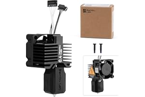 ENOMAKER Bamboo Lab P1P, P1S Hotend Complete Kit for P1 Series 3D Printer, Full Assembly Hardened Steel Hot End with Fan, Thermistor, Ceramic Heater, 0.4mm Nozzle, and Extruder Heating Block Replacement