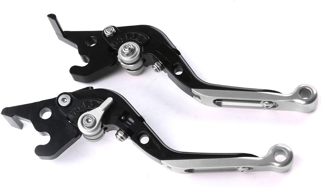 for Yamaha Xmax 300 X-MAX 300 2017-2018 Motorcycle CNC Aluminum Alloy Adjustable Folding Extendable Brake Clutch Levers (Silver)